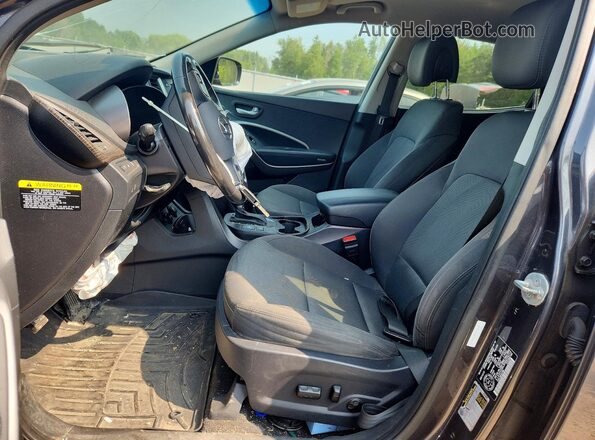 5XYZUDLB3GG336214 2016 HYUNDAI SANTA Gray Front interior view