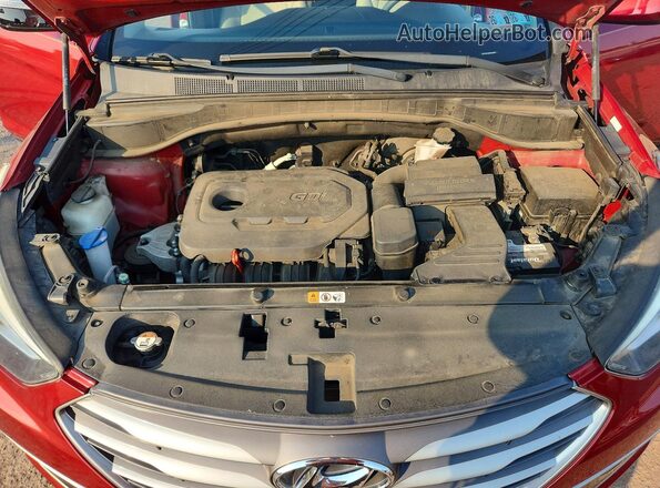 5XYZUDLB3JG504635 2018 HYUNDAI SANTA Red Շարժիչի բաժամունքի տեսք