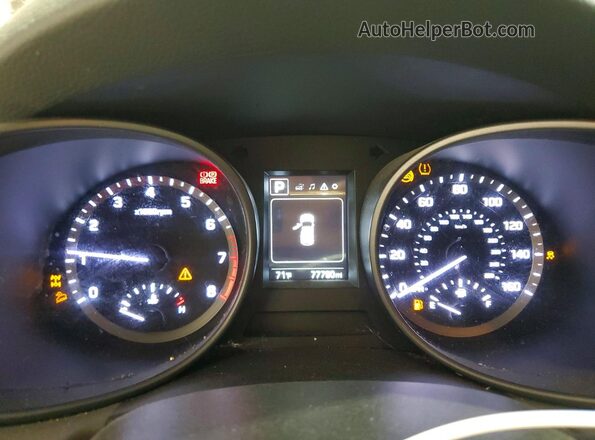 5XYZUDLB4HG418700 2017 HYUNDAI SANTA Black ხელსაწყოთა პანელის ხედი