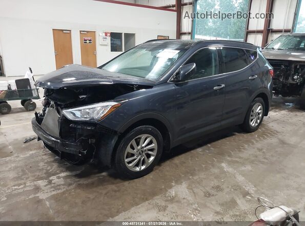 5XYZUDLB5GG324596 2016 HYUNDAI SANTA FE SPORT Dark Blue წინა მარცხენა ხედი სამი მეოთხედიდან