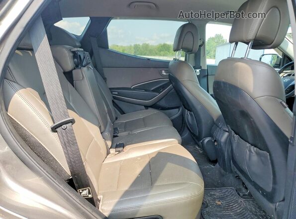 5XYZUDLB5GG357145 2016 HYUNDAI SANTA Gray Rear interior view