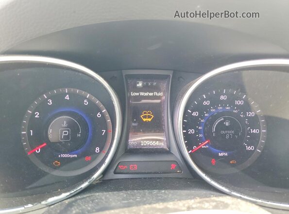 5XYZUDLB5GG357145 2016 HYUNDAI SANTA Gray Instrument cluster view