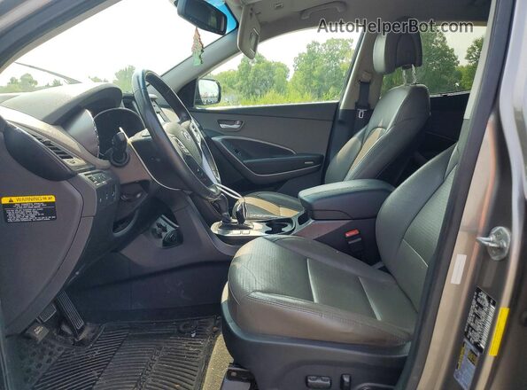 5XYZUDLB5GG357145 2016 HYUNDAI SANTA Gray Front interior view