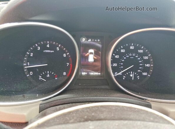 5XYZUDLB5HG382435 2017 HYUNDAI SANTA Blue Սարքավորումների վահանակի տեսք