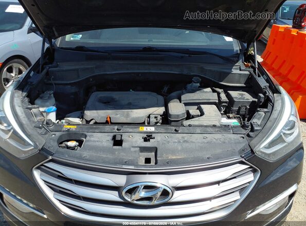 5XYZUDLB7HG422983 2017 HYUNDAI SANTA FE SPORT Black Вид ззаду