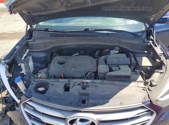 5XYZUDLB7HG484609 2017 HYUNDAI SANTA Blue ძრავის განყოფილების ხედი