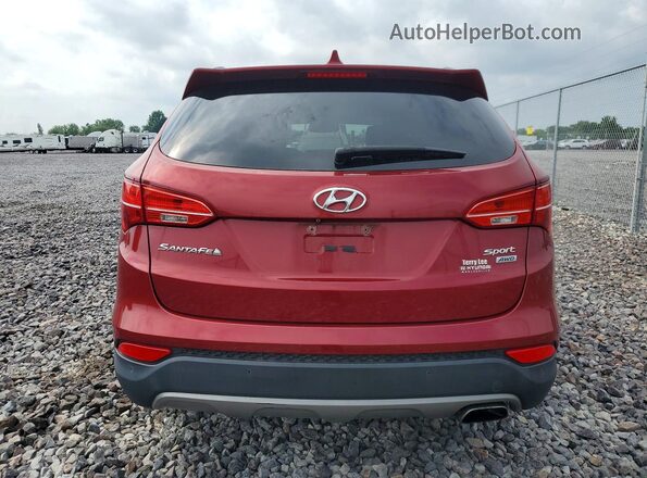 5XYZUDLB8GG331834 2016 HYUNDAI SANTA Red Հետևի տեսք