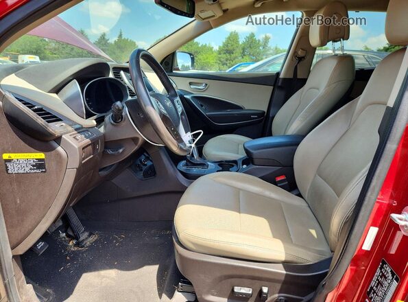 5XYZUDLB8HG469942 2017 HYUNDAI SANTA Maroon წინა სალონის ხედი