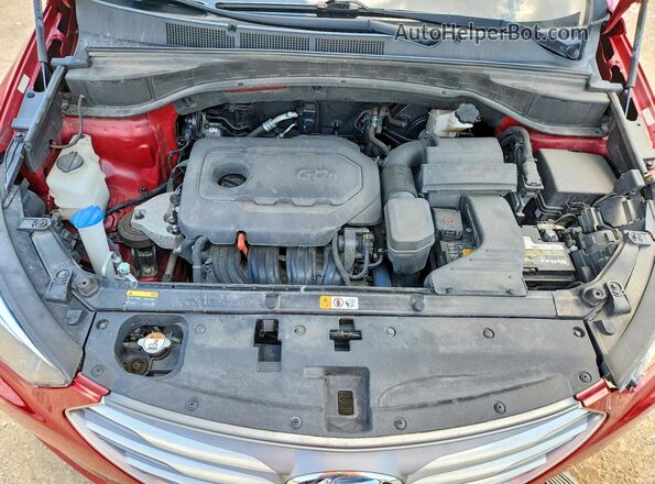 5XYZUDLB8HG469942 2017 HYUNDAI SANTA Maroon ძრავის განყოფილების ხედი