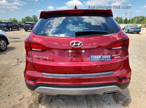 5XYZUDLB8HG469942 2017 HYUNDAI SANTA Maroon უკანა ხედი