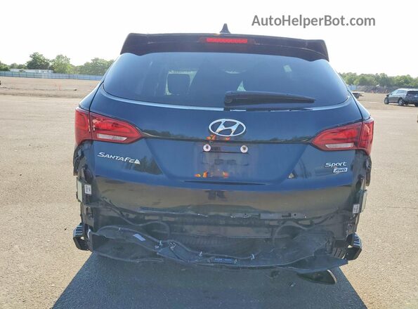 5XYZUDLB8JG541714 2018 HYUNDAI SANTA Black Widok z tyłu