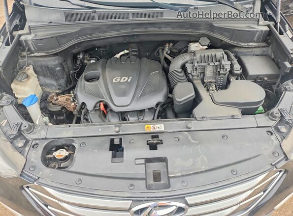 5XYZUDLB9GG320535 2016 HYUNDAI SANTA Black Շարժիչի բաժամունքի տեսք