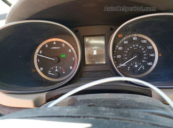 5XYZUDLB9HG450641 2017 HYUNDAI SANTA Blue Instrument cluster view