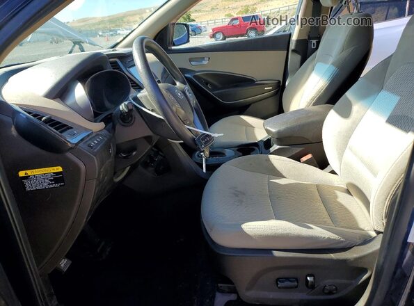 5XYZUDLB9HG450641 2017 HYUNDAI SANTA Blue Front interior view