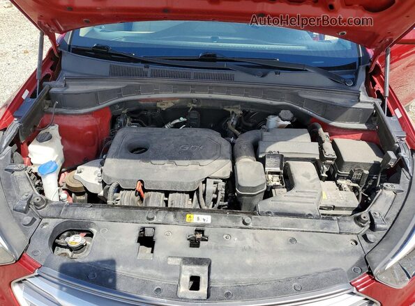 5XYZUDLB9JG537980 2018 HYUNDAI SANTA Red Շարժիչի բաժամունքի տեսք