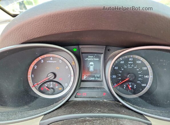 5XYZUDLBXGG374328 2016 HYUNDAI SANTA Gray Вид щитка приладів
