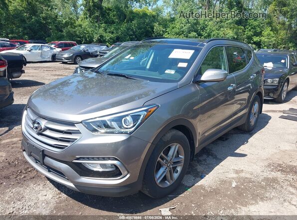 5XYZUDLBXJG561110 2018 HYUNDAI SANTA FE SPORT Gray Front left