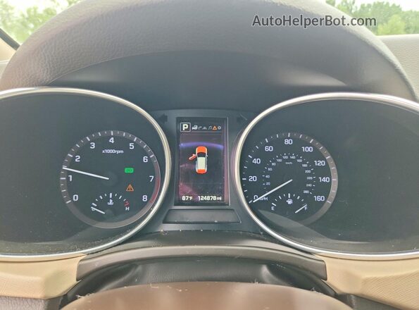 5XYZW4LA1JG564284 2018 HYUNDAI SANTA Red Instrument cluster view