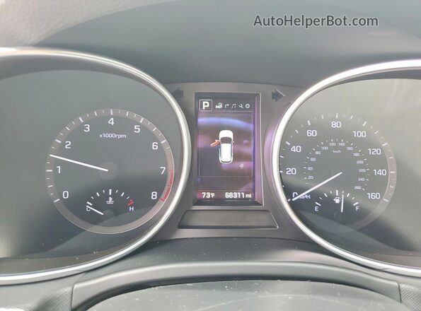 5XYZW4LA6HG442014 2017 HYUNDAI SANTA Silver Սարքավորումների վահանակի տեսք