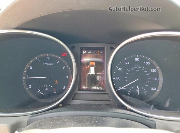 5XYZW4LAXHG386496 2017 HYUNDAI SANTA Silver Instrument cluster view