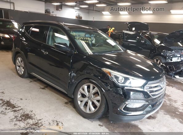 5XYZWDLA0HG384773 2017 HYUNDAI SANTA FE SPORT Black Front view