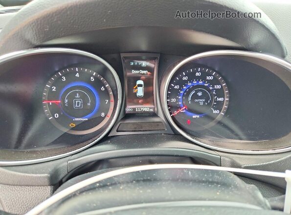 5XYZWDLA1GG310969 2016 HYUNDAI SANTA Gray Instrument cluster view