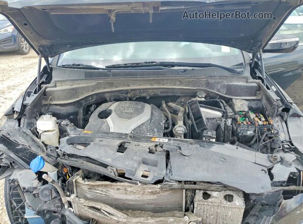 5XYZWDLA1GG353725 2016 HYUNDAI SANTA Black Vista del compartimento del motor