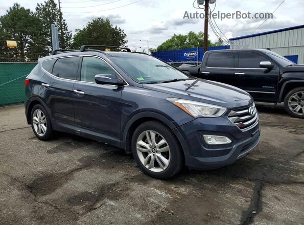 5XYZWDLA4GG345599 2016 HYUNDAI SANTA Blue Delantero derecho