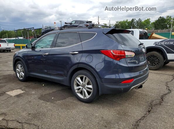 5XYZWDLA4GG345599 2016 HYUNDAI SANTA Blue Trasero izquierdo