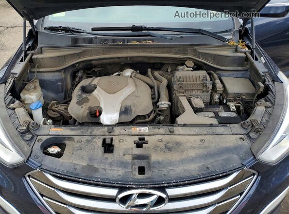 5XYZWDLA4GG345599 2016 HYUNDAI SANTA Blue Vista interior trasera
