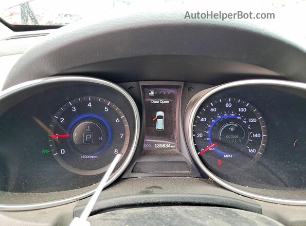 5XYZWDLA4GG345599 2016 HYUNDAI SANTA Blue Vista del cuadro de instrumentos