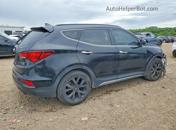 5XYZWDLA4HG407665 2017 HYUNDAI SANTA Черный Задняя правая четверть