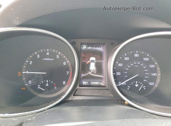 5XYZWDLA4HG407665 2017 HYUNDAI SANTA Черный Вид щитка приборов