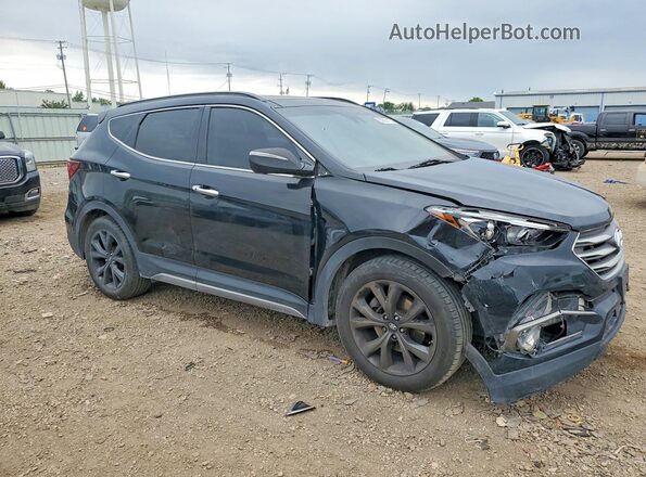 5XYZWDLA4HG407665 2017 HYUNDAI SANTA Черный Передняя правая четверть