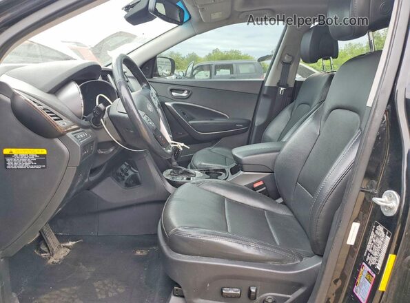 5XYZWDLA4HG407665 2017 HYUNDAI SANTA Черный Вид салона спереди