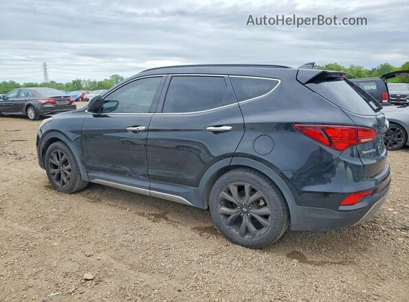 5XYZWDLA4HG407665 2017 HYUNDAI SANTA Черный Задняя левая четверть