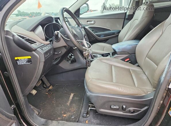 5XYZWDLA5GG306651 2016 HYUNDAI SANTA Black წინა სალონის ხედი