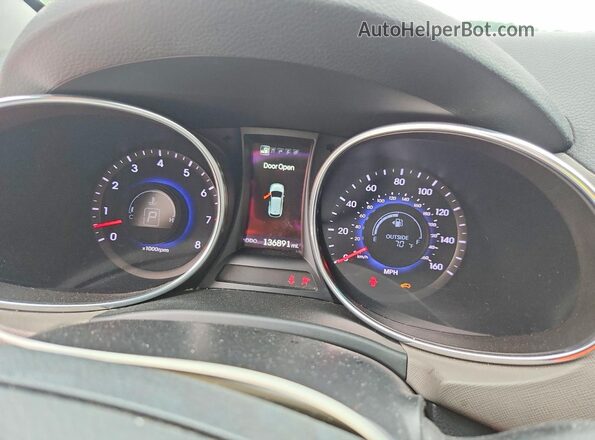 5XYZWDLA5GG306651 2016 HYUNDAI SANTA Black ხელსაწყოთა პანელის ხედი