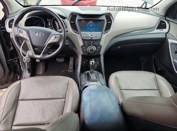 5XYZWDLA5GG306651 2016 HYUNDAI SANTA Black წინა პანელის ხედი