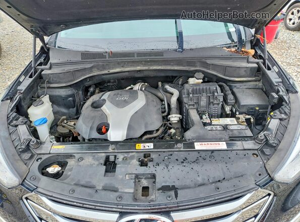 5XYZWDLA5GG306651 2016 HYUNDAI SANTA Black ძრავის განყოფილების ხედი