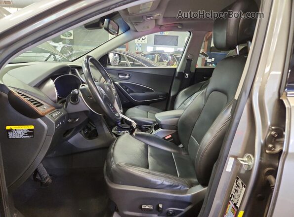 5XYZWDLA5JG549416 2018 HYUNDAI SANTA Gray წინა სალონის ხედი