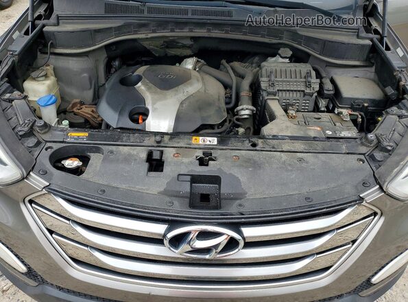 5XYZWDLA6GG314810 2016 HYUNDAI SANTA Серый Вид подкапотного пространства