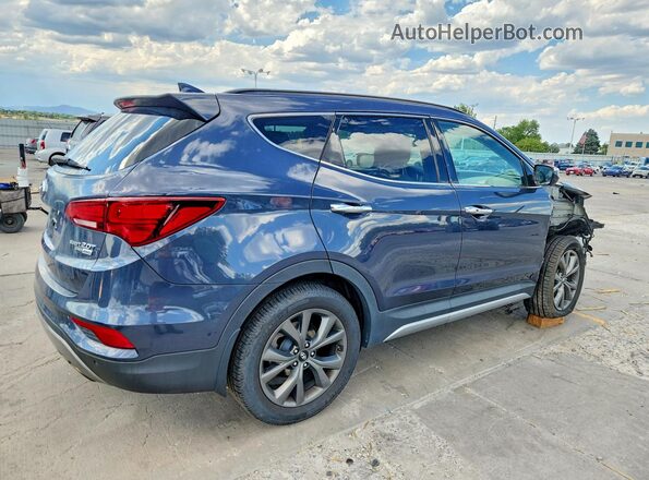 5XYZWDLA7HG497376 2017 HYUNDAI SANTA Синий Задняя правая четверть