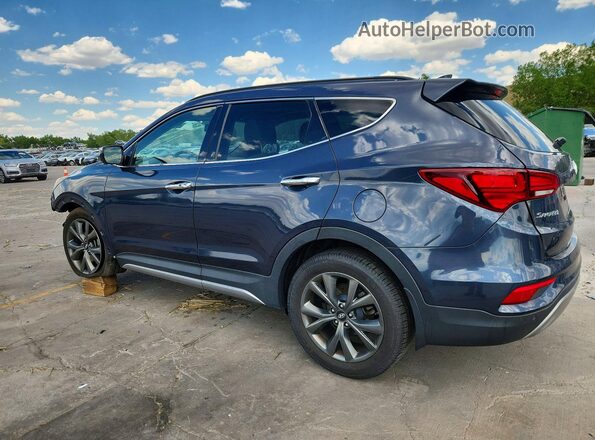 5XYZWDLA7HG497376 2017 HYUNDAI SANTA Синий Задняя левая четверть