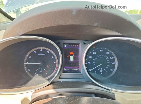 5XYZWDLA7HG497376 2017 HYUNDAI SANTA Синий Вид щитка приборов