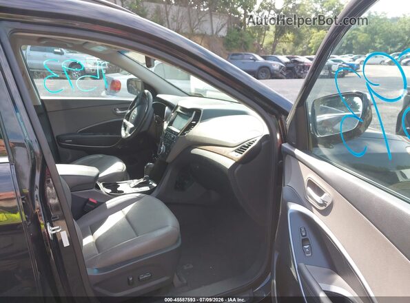 5XYZWDLA7JG524615 2018 HYUNDAI SANTA FE SPORT Black წინა სალონის ხედი