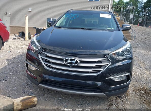 5XYZWDLA7JG524615 2018 HYUNDAI SANTA FE SPORT Black უკანა სალონის ხედი