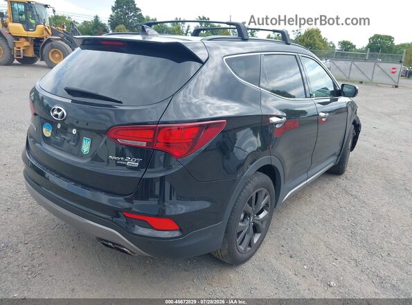 5XYZWDLA8HG466685 2017 HYUNDAI SANTA FE SPORT Черный Задняя правая четверть