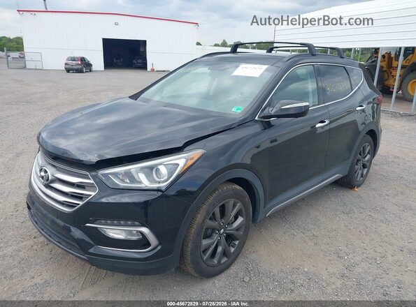 5XYZWDLA8HG466685 2017 HYUNDAI SANTA FE SPORT Черный Передняя левая четверть