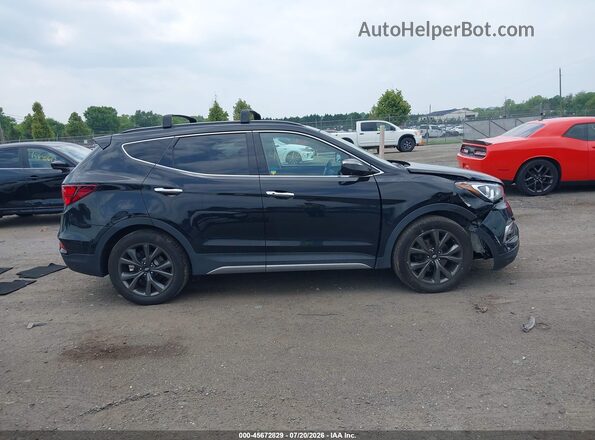5XYZWDLA8HG466685 2017 HYUNDAI SANTA FE SPORT Черный Вид задней части салона